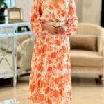 پیراهن گل نارنجی