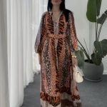 پیراهن پلنگی نارنجی