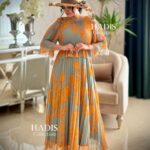 پیراهن فرنته نارنجی سبز