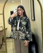 کت کارشده طوسی