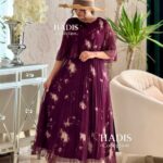 پیراهن شرابی شکوفه