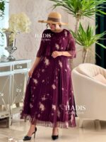 پیراهن شرابی شکوفه