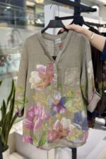 شومیز گل آبرنگی - Image 9